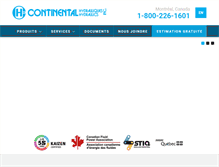 Tablet Screenshot of hydrauliquescontinental.ca